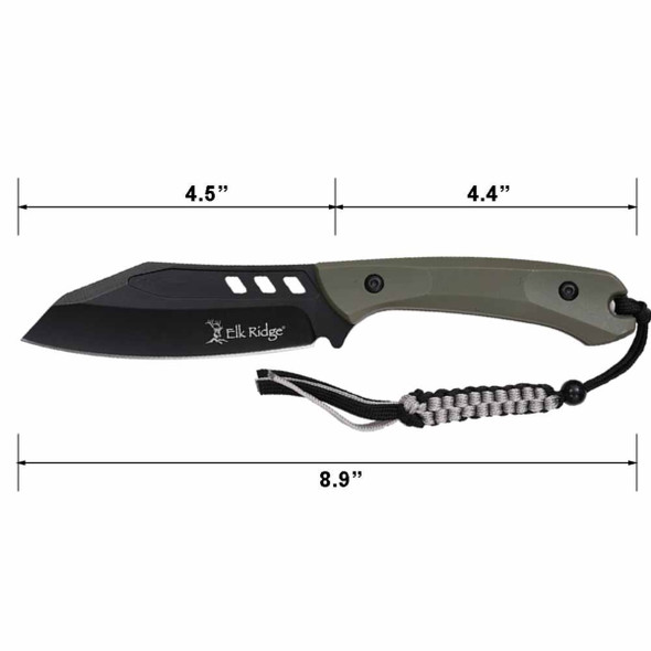 Elk Ridge Fixed Blade Knife - Green