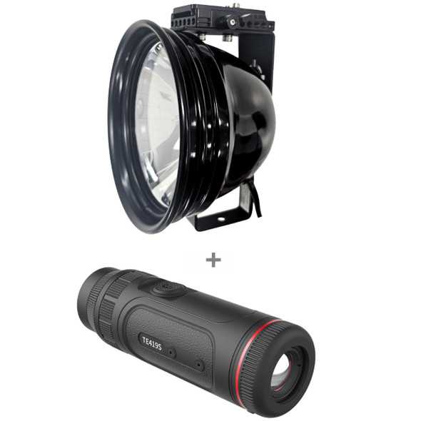 Guide TE419S Thermal Monocular + Powa Beam 7" 100w QH Spotlight w Thermal Mount