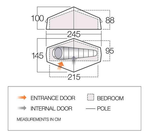 Vango Apex Compact 100 Tent - 1 Person