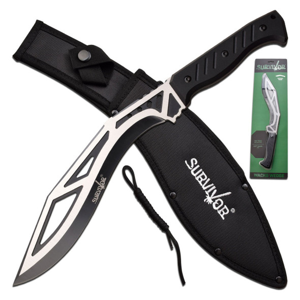 Survivor Wacko Wedge Kukri Fixed Blade Knife