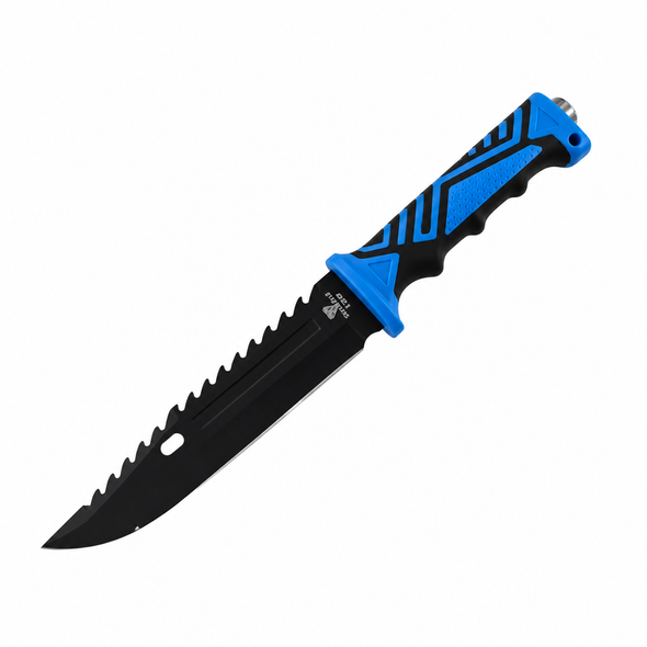 Snake Eye Tactical Neck Knife with Sheath - Blue Cord