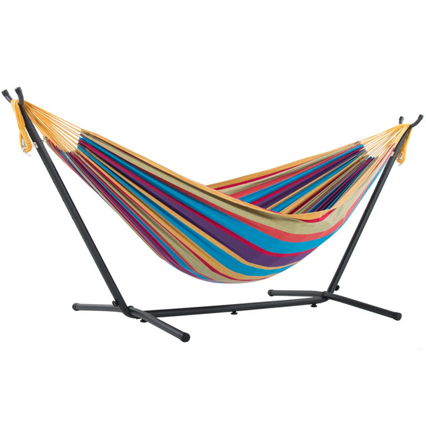 TROPICAL Double Hammock and Steel Frame Combo