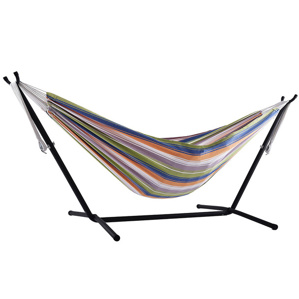 Vivere Double Hammock and Steel Frame Combo - Retro