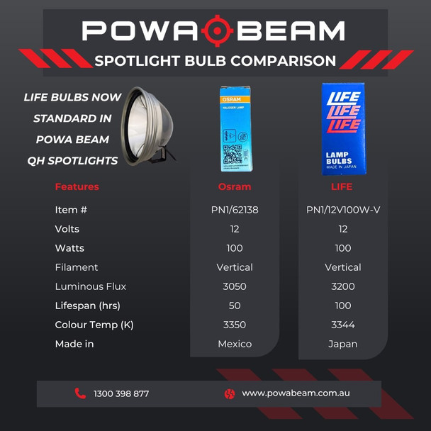 Osram 12V 100W Spotlight Bulb - Long Distance