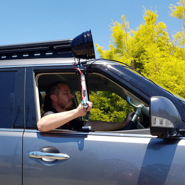 Powa Beam Window Mounted Spotlight Setup