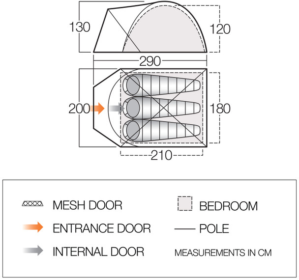 Vango Sigma 300 3 Persons Tent