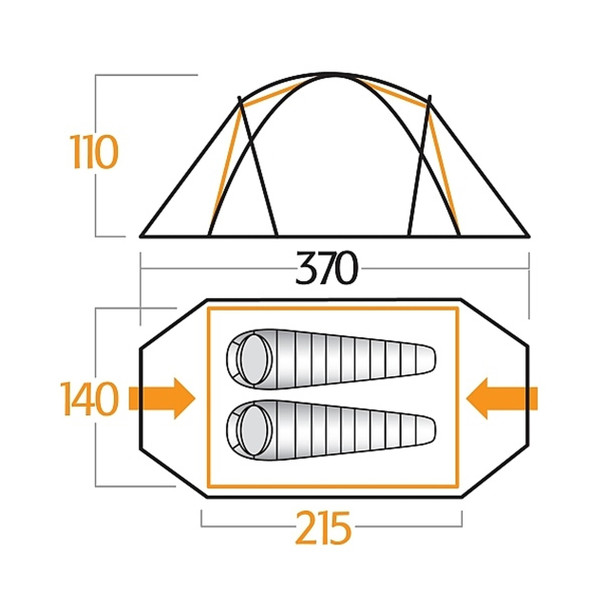 Vango Hurricane 200 2 Persons Tent