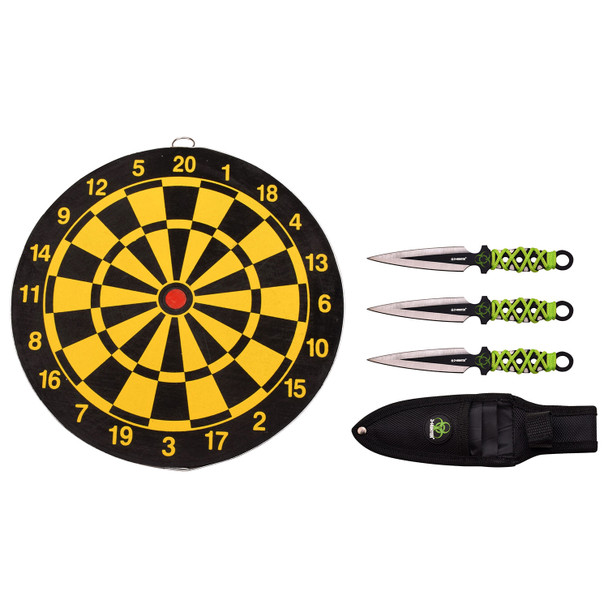 Z-Hunter Green 3 Piece Throwing Knife Set
