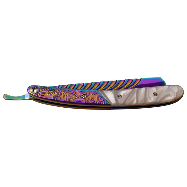 Rainbow & Pearl Effect Folding Razor