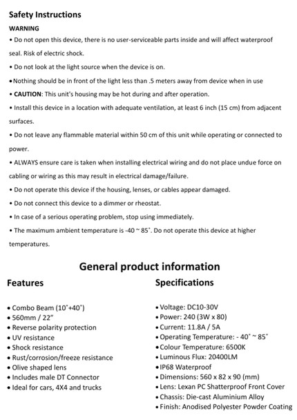 RavenX560 Product Manual Page 2