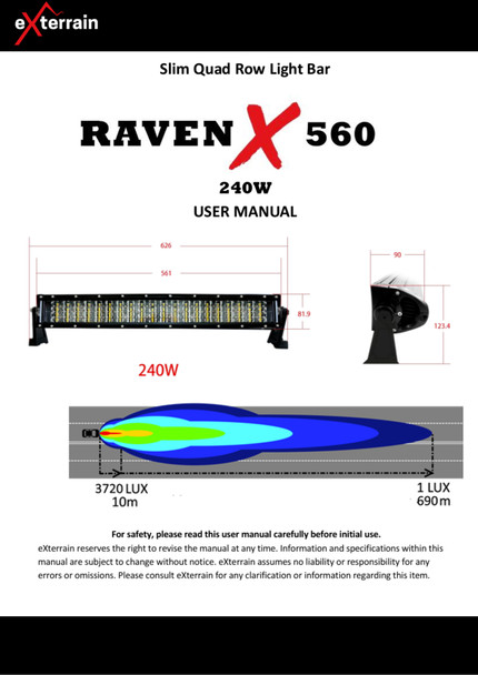 RavenX560 Product Manual Page 1