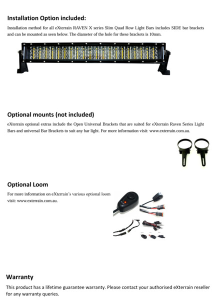 RavenX560 Product Manual Page 4