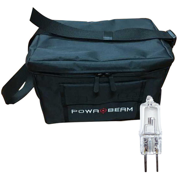 Powa Beam Spotlight Bag and Spare Quartz Halogen Bulb