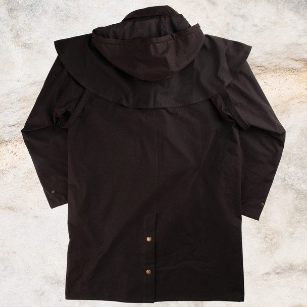 Burke & Wills Mens Balranald Oilskin Short Coat