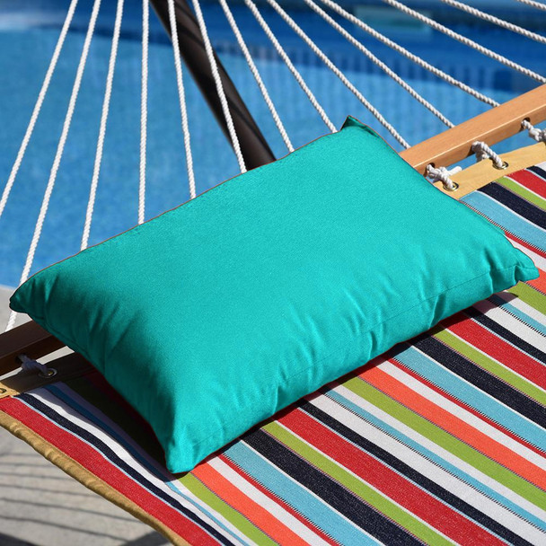 Outdoor Hammock Pillow w Strap - Turquoise Outdoor Hammock Pillow w Strap - Turquoise