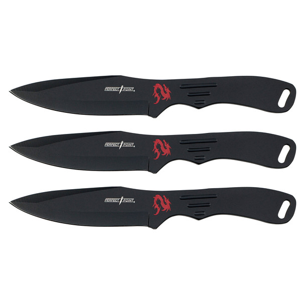 Perfect Point Black Dragon Throwers & Target Set