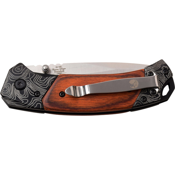 Elk Ridge Brown Pakkawood Pocket Knife