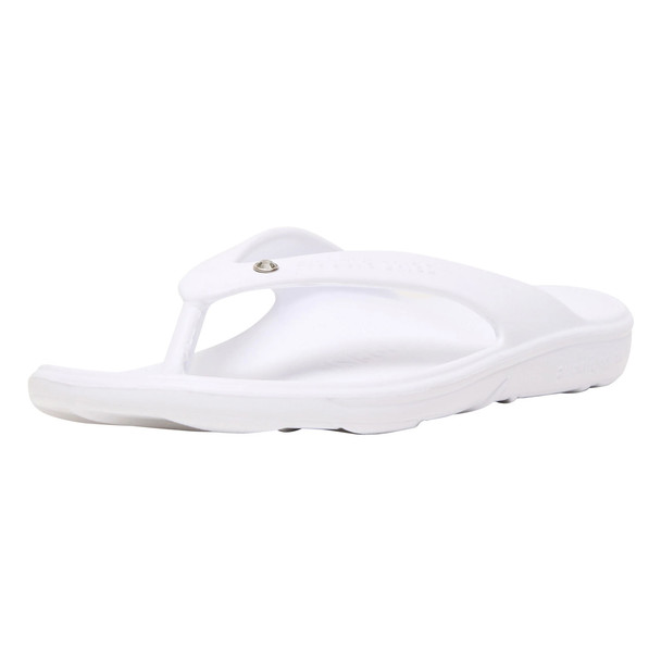 Aussie Soles White Starfish 3.3cm Orthotic Arch Support Thongs with Diamante