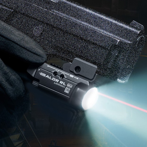 Olight BALDR Mini Rail Mounted Torch w Red Laser - 600lm