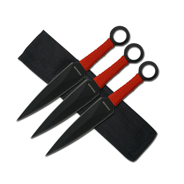 Perfect Point Red Cord Throwing Knives 3 Pack