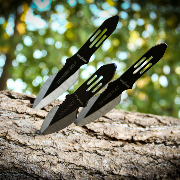 Perfect Point Thunder Bolt Throwing Knives 3 Pack