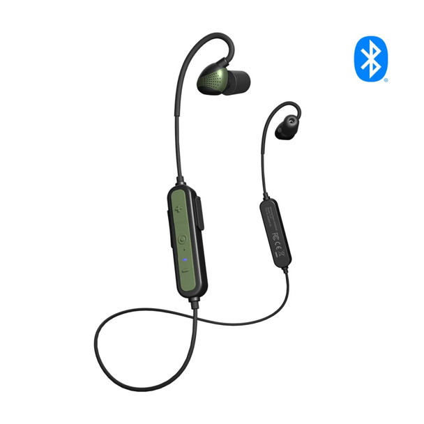ISOtunes Advanced Bluetooth 2.0 Olive Electronic Shooting Earphones