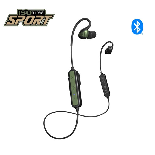 ISOtunes Advanced Bluetooth 2.0 Olive Electronic Shooting Earphones