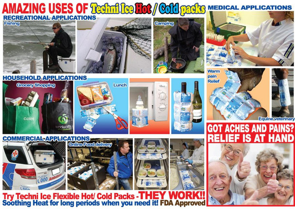 Techni Ice Heavy Duty Reusable Dry Ice Pack - 3pk