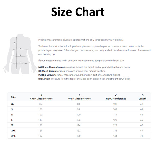 Burke & Wills Womens Dark Caramel Kings Oilskin Vest Sizing Guide