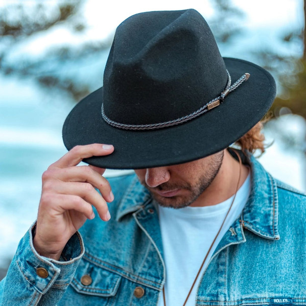 Jacaru Brown Outback Fedora Hat
