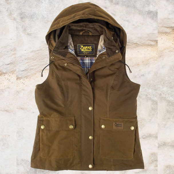Burke & Wills Womens Bronze St Arnaud Oilskin Vest
