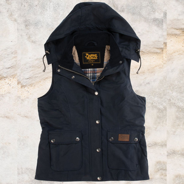 Burke & Wills Womens Ink St Arnaud Oilskin Vest