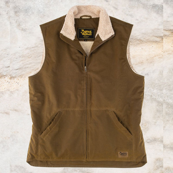 Burke & Wills Mens Bronze Kings Oilskin Vest