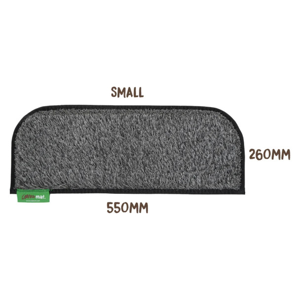 Small Grey Rounded Caravan Step Muk Mat