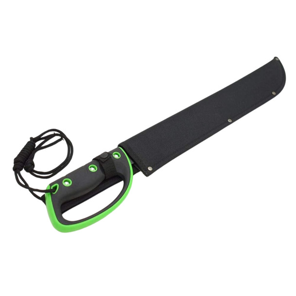Snake Eye Sawback Black & Green Machete