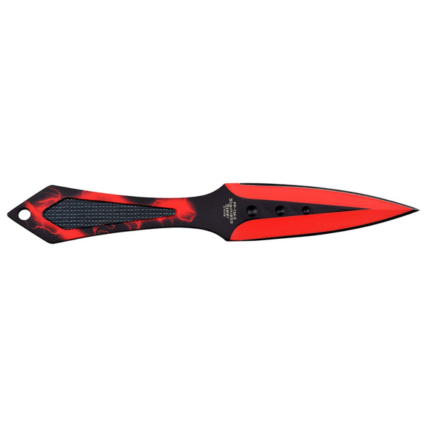 Perfect Point Red Flame Throwing Knives 3 Pack