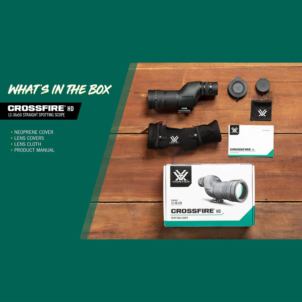 Vortex Crossfire HD 12-36x50 Straight Spotting Scope Vortex Crossfire HD 12-36x50 Straight Spotting Scope