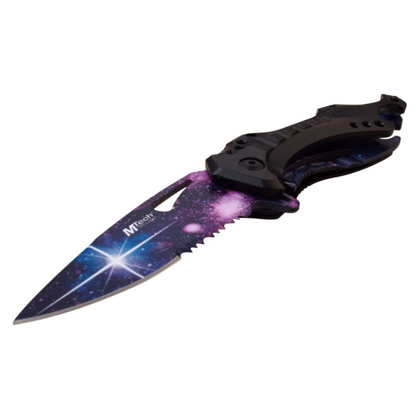 MTech USA Purple Galaxy Pocket Knife