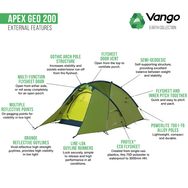 Vango Apex Geo 200 2 Persons Tent
