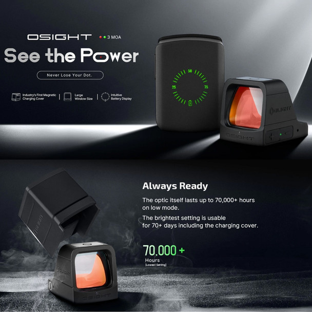 Olight Black Osight 3 MOA Red Dot
