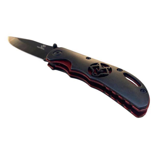 Wolf Creek Metallic Red Pocket Knife