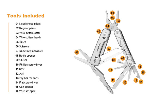 ROXON Phantom 16-IN-1 Multi-Tool