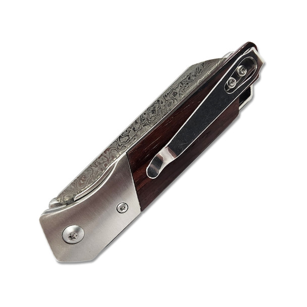 Salamandra Damascus Steel Pocket Knife 200mm