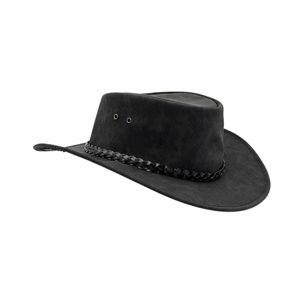 Jacaru Black Leather Ranger Hat