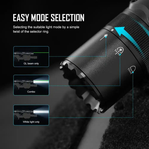 Olight Odin Green Laser M Rail Mounted Torch - 1500lm