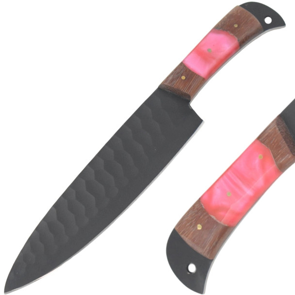 Elk Ridge 6 Piece Pink & Brown Kitchen Knife Set