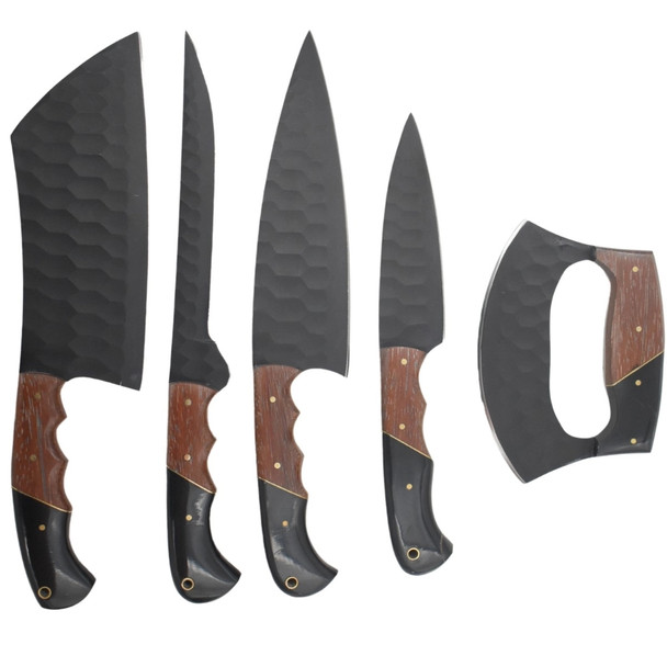 Elk Ridge 6 Piece Brown & Black Kitchen Knife Set