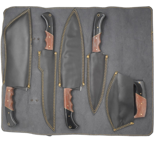 Elk Ridge 6 Piece Brown & Black Kitchen Knife Set