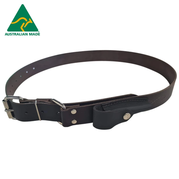 Leather Bushman's Belt w Knife Pouch
