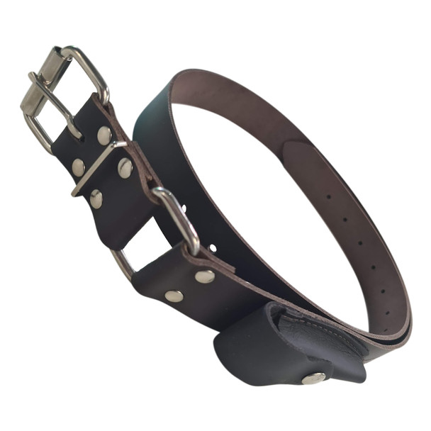 Leather Bushman's Belt w Knife Pouch